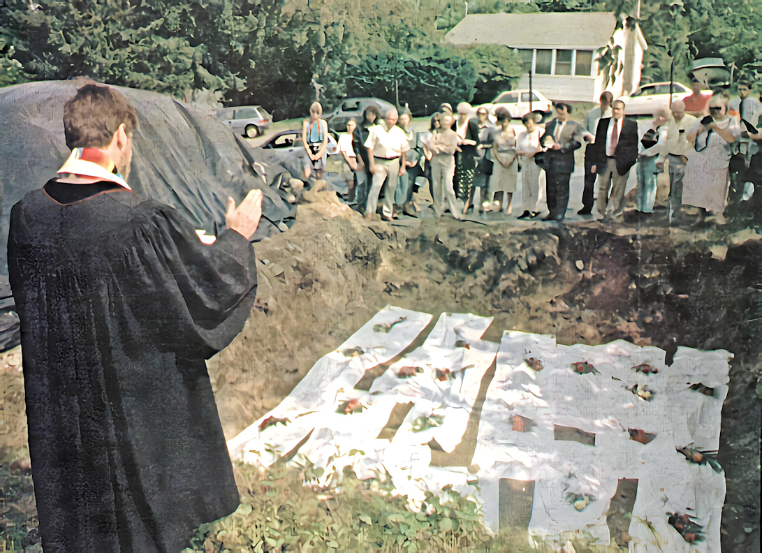 Blessing of the graves by Reverend Michael Beynon